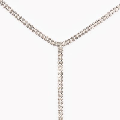 Lange Silverplated Choker Ketting