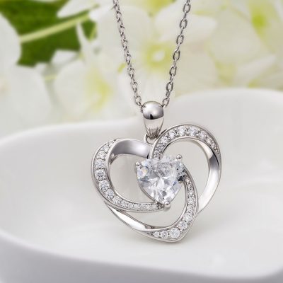 Hart ketting met swarovski kristal