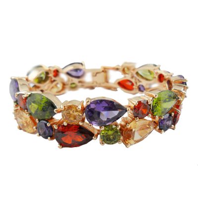 Goudkleurige Statement Armband Multicolor